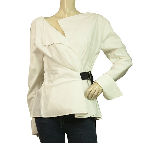 Jil Sander White Wrap Style Lightweight 