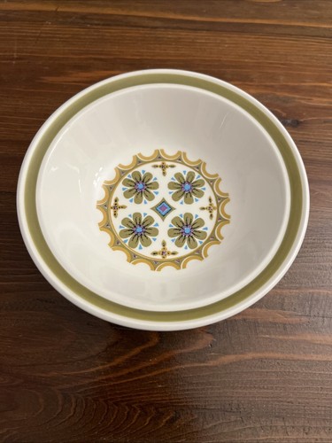 Vintage Nikko Ironstone Olive Flower 6” Set of 4 Plates and 2 Bowls Rare Japan - Picture 7 of 9