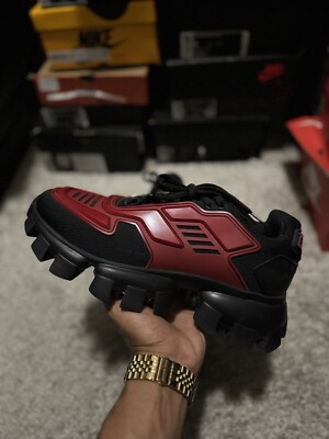 Prada Cloudbust Thunder Black & Red Sneakers UK 7.5 / US 8.5 | eBay