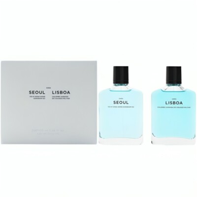 Zara Seoul + Lisboa Cologne Men Set EDT Eau De Toilette 2x 100 ML