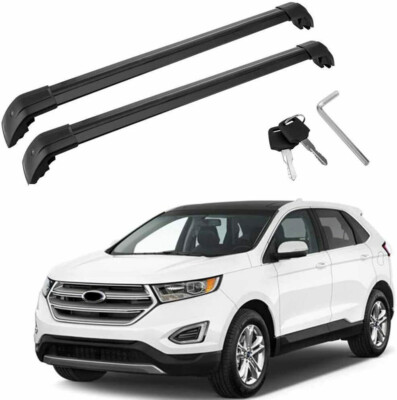2Pcs Aluminum Roof Rail Racks Cross Bars Crossbar Fits For Ford Edge 2015-2020