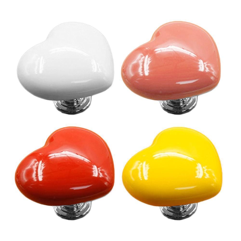 Simple Love Heart Shaped Colorful Ceramic Toilet Tank Pres a