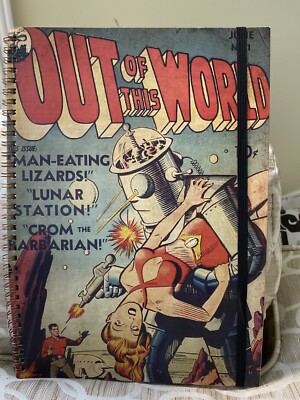 A4 Spinout Notebook Vintage Comic Out of This World! Spiral! 2014