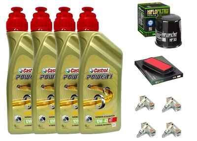 INSPEKTIONSSET YAMAHA/YZF R1 1000 2002 2003 CATROL 10W40 ÖLFILTER LUFT KERZEN