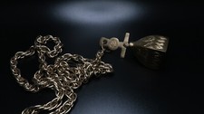 HANDMADE ANTIQUE STYLE BRASS HANGING BELL WIT...