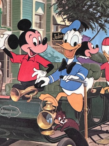 RARE VTG. 1964 Disney Vinyl Placemat Disneyland Mickey Goofy Donald Duck Pluto - Picture 5 of 9
