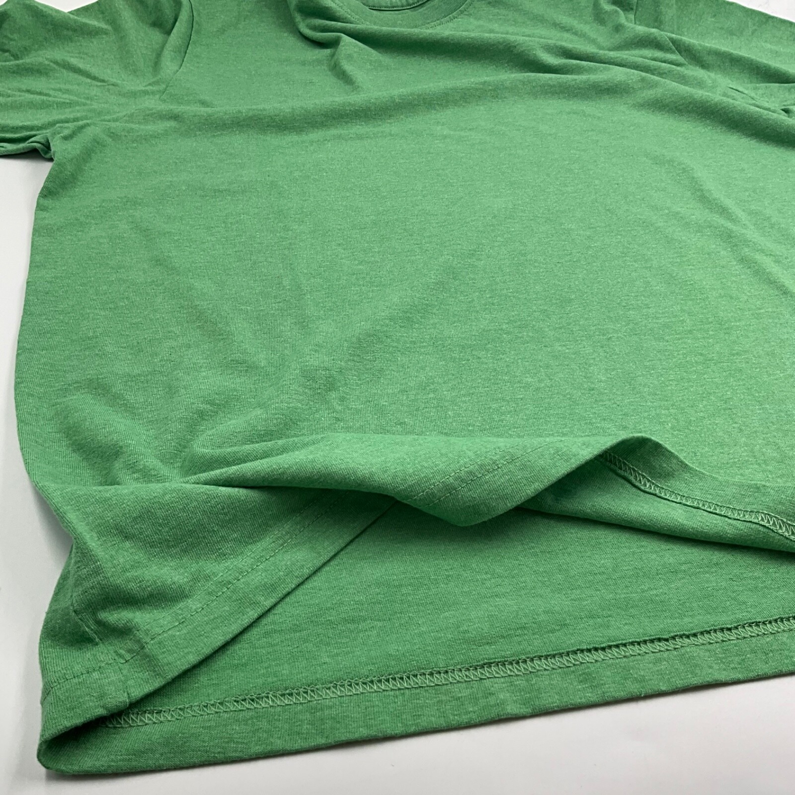 Basic Editions T Shirt - Solid Green Top Cotton T… - image 4