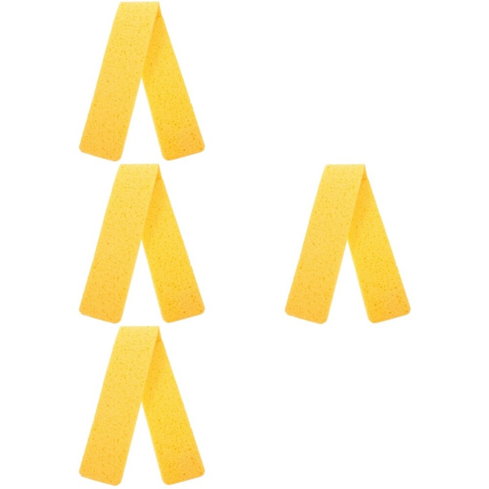 4pcs Absorbent Sponge Mat Soap Tray Water Drying Dish Toothbrush Soap