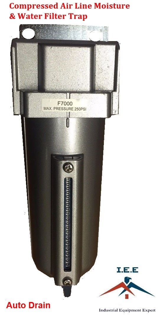 3/4" Auto Drain Compressed Air Line Moisture & Water Filter Trap