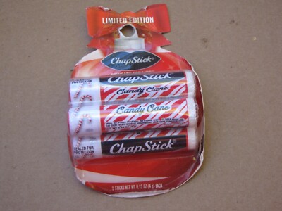 ChapStick Holiday Ornament Candy Cane Lip Balm Gift Set Of 5