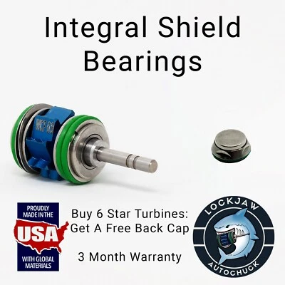 6 Star Dental 430SWL Turbines LubeFree Integral Shield +Backcap 3 Month Warranty