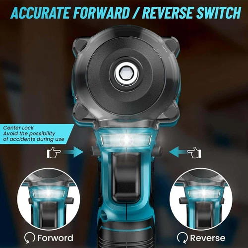 Seesii Brushless Cordless Impact Wrench High Torque Electric Impact Driver Kit - Picture 8 of 9