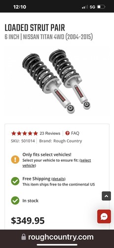 Rough Country Loaded Strut Pair