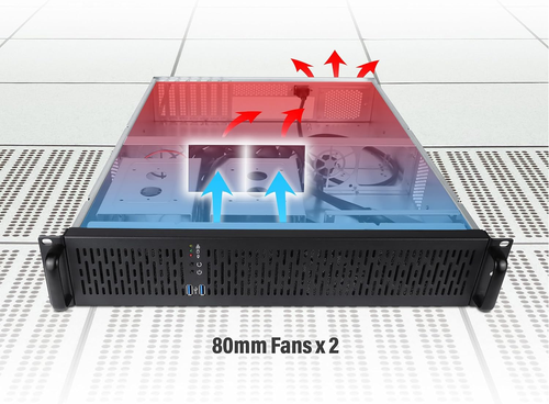 2U Server Chassis Rackmount Case, 4X 3.5 Bays, 2X 2.5 Devices, ATX Compatible, u - Picture 3 of 12