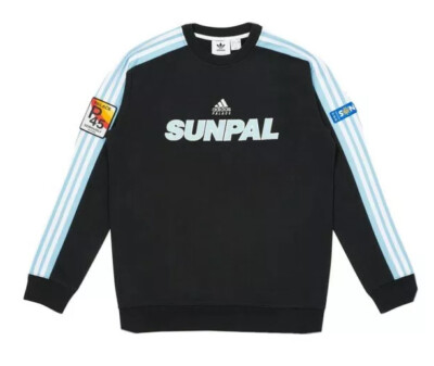 adidas PALACE sunpal トレーナーM New Palace Adidas Sunpal Crewneck Black Blue Size Small