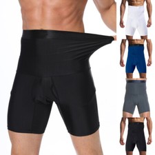 Men Compression High Waist Boxer Shorts Tummy Slim Body Shaper Girdle Pants HOT+