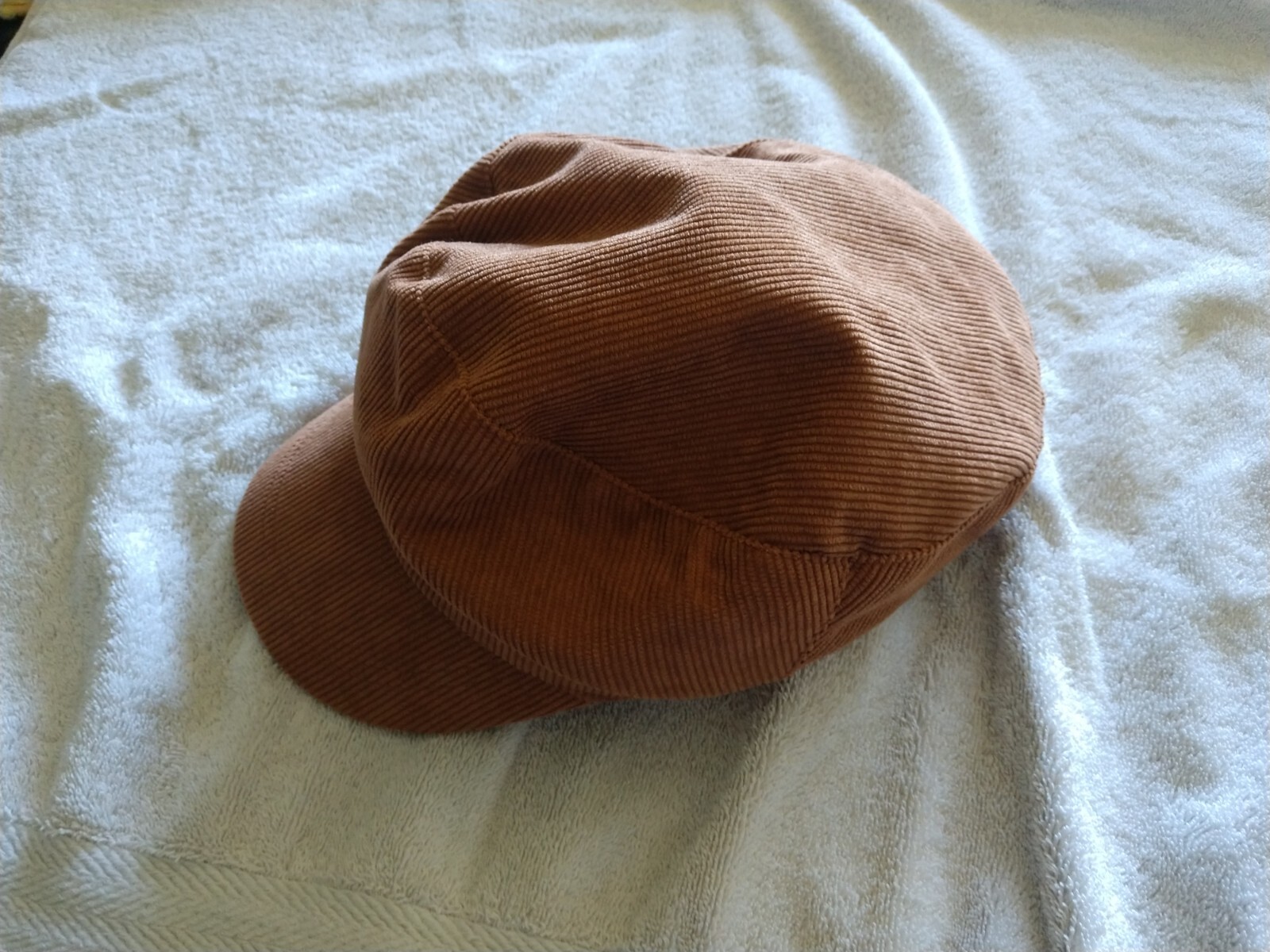 Vtg Inspired Newsboy Beret Corduroy Hat Brown Mcm Sty… Gem