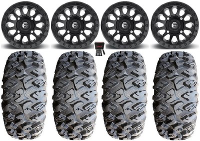 Fuel Vector MB 14'' Wheels 30'' MotoClaw Tires Honda Pioneer 1000 / Talon