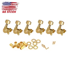 6R Gold Guitar String Tuning Pegs Locking Tuners Machine Keys Heads Heavy Duty