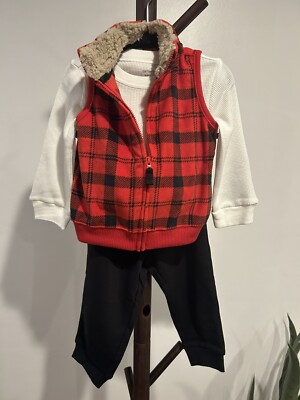 Carter s 3 Piece Buffalo Plaid Set | 3 Months NWT! 