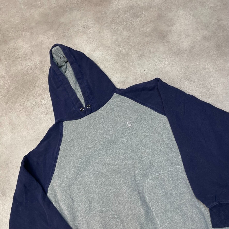Starter Hoodie Mens Y2K Pullover Sports Sweatshirt, Grey, Large image 3