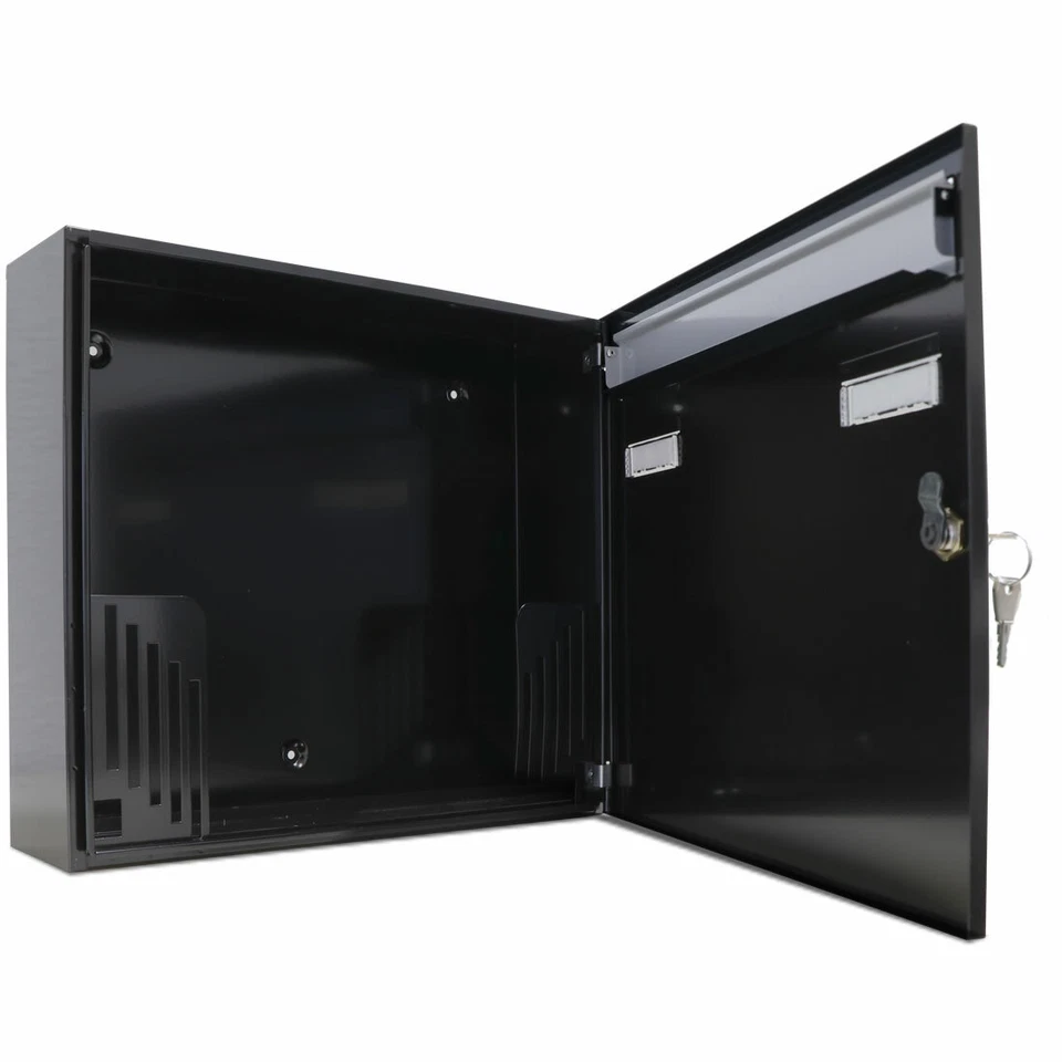 BASIC 2er Briefkasten RAL 7016 Anthrazit/RAL 9006 Weiss mit Posthaltebügel - Bild 3 von 4