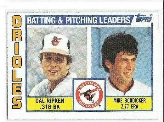 1984 Topps Orioles Team Card Cal Ripken Jr. #426 NM o/c