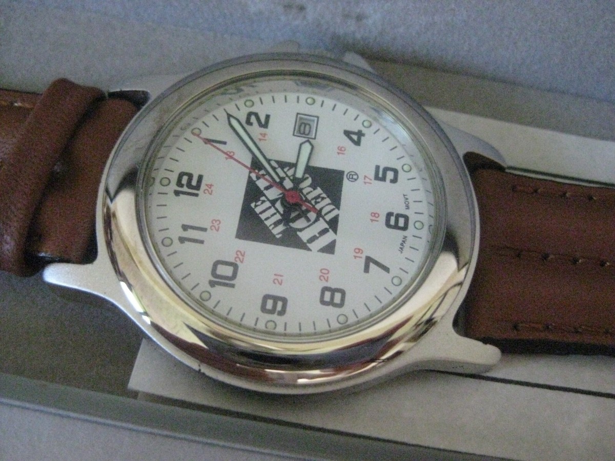 Home Depot Pedre Brown Leather Band New in box Wristwatch  display picture 1