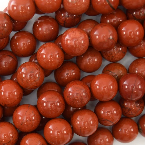 Natürlicher roter Jaspis Runde Perlen Edelstein 15 Zoll Strang 4 mm 6 mm 8 mm 10 mm 12 mm - Bild 2 von 6