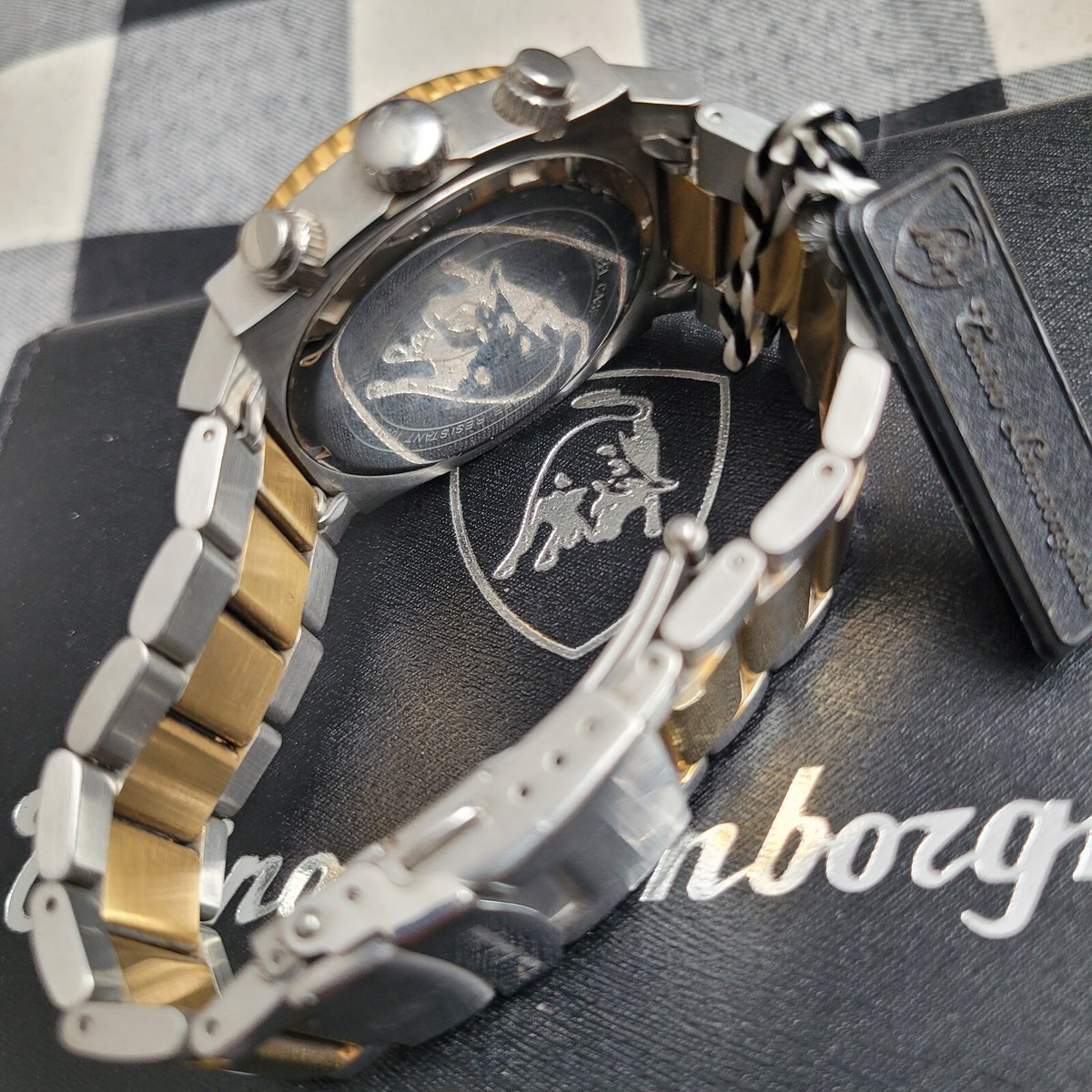 Tonino Lamborghini Collectors Watch Gold Bezel, Orange Face, Gold