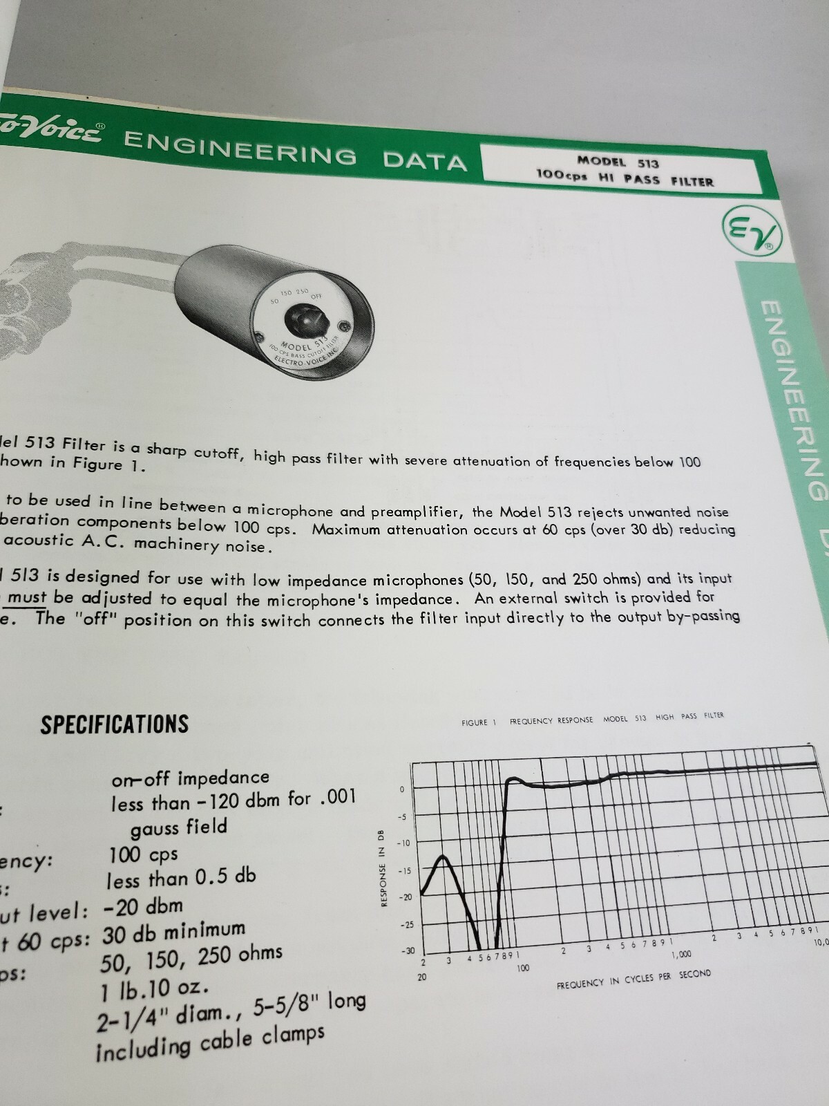 ElectroVoice Microphone Facts 1950's 1960's Manual Original eBay