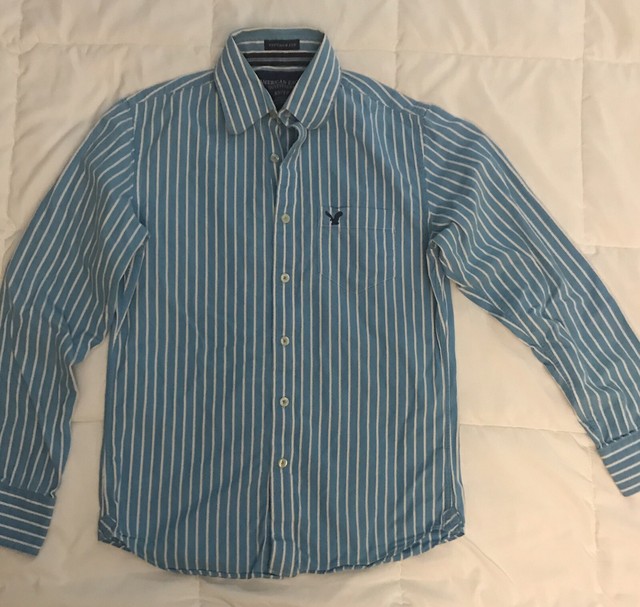 American Eagle Men’s Long Sleeve ButtonDown Shirt, Size XS, Vintage