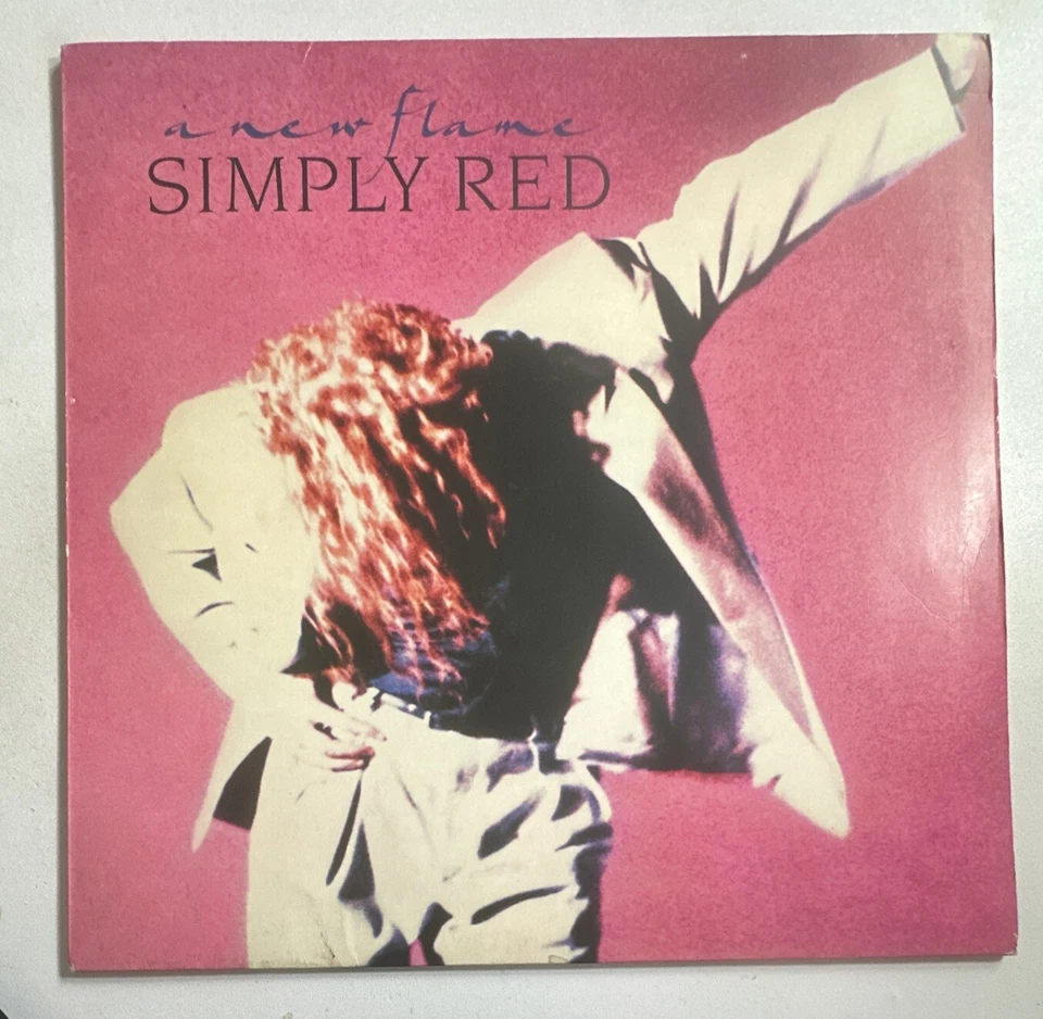 Simply Red  - A New Flame Vinyl Lp Record + Lyrics Sleeve Ex / Ex Condition - Image 2 of 4