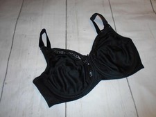 38D Black Nylon Lace Unlined Underwire Vintage LILYETTE Minimizer Bra 418 38D