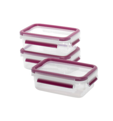 Emsa Frischhaltedosenset Clip & Close 3-teilig 0,55l rot