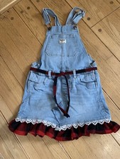 Girls Overall Skirt Denim
