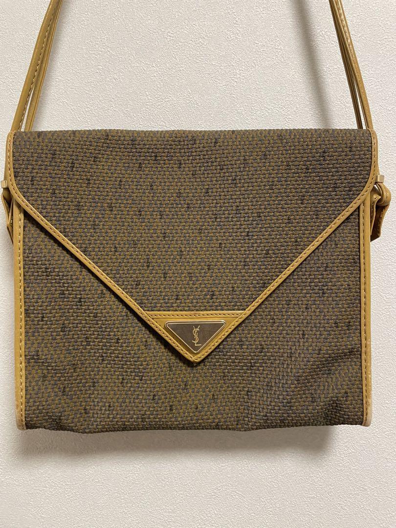 Borsa a tracolla Saint Laurent in pelle pvc originale beige marrone donna Italia 104373