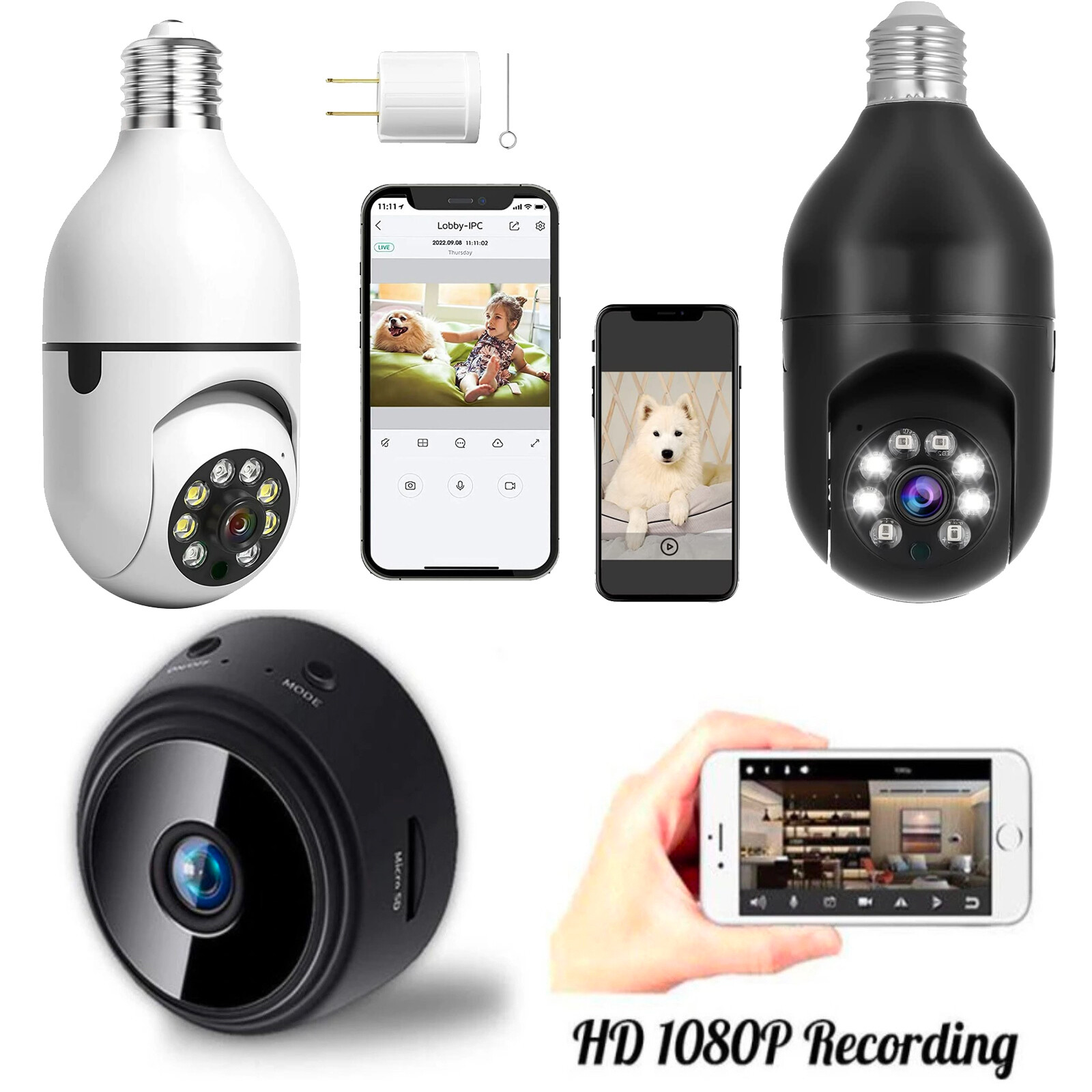 Security Camera WiFi Wireless Outdoor Home Motion Detection Alarm Night Vision A-image