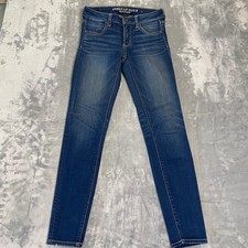 American Eagle Outfitters Super Stretch Blue Denim Jeans Women's Size 4 Slim Fit