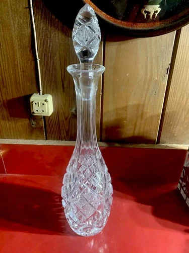 Antique Brilliant Cut Crystal Decanter With Beautiful Stopper