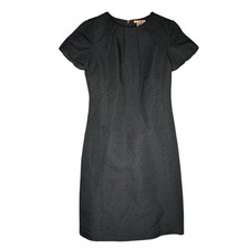 TORY BURCH Black Textured Sheath Mini Dress Women's Size 2 LBD Career Classic