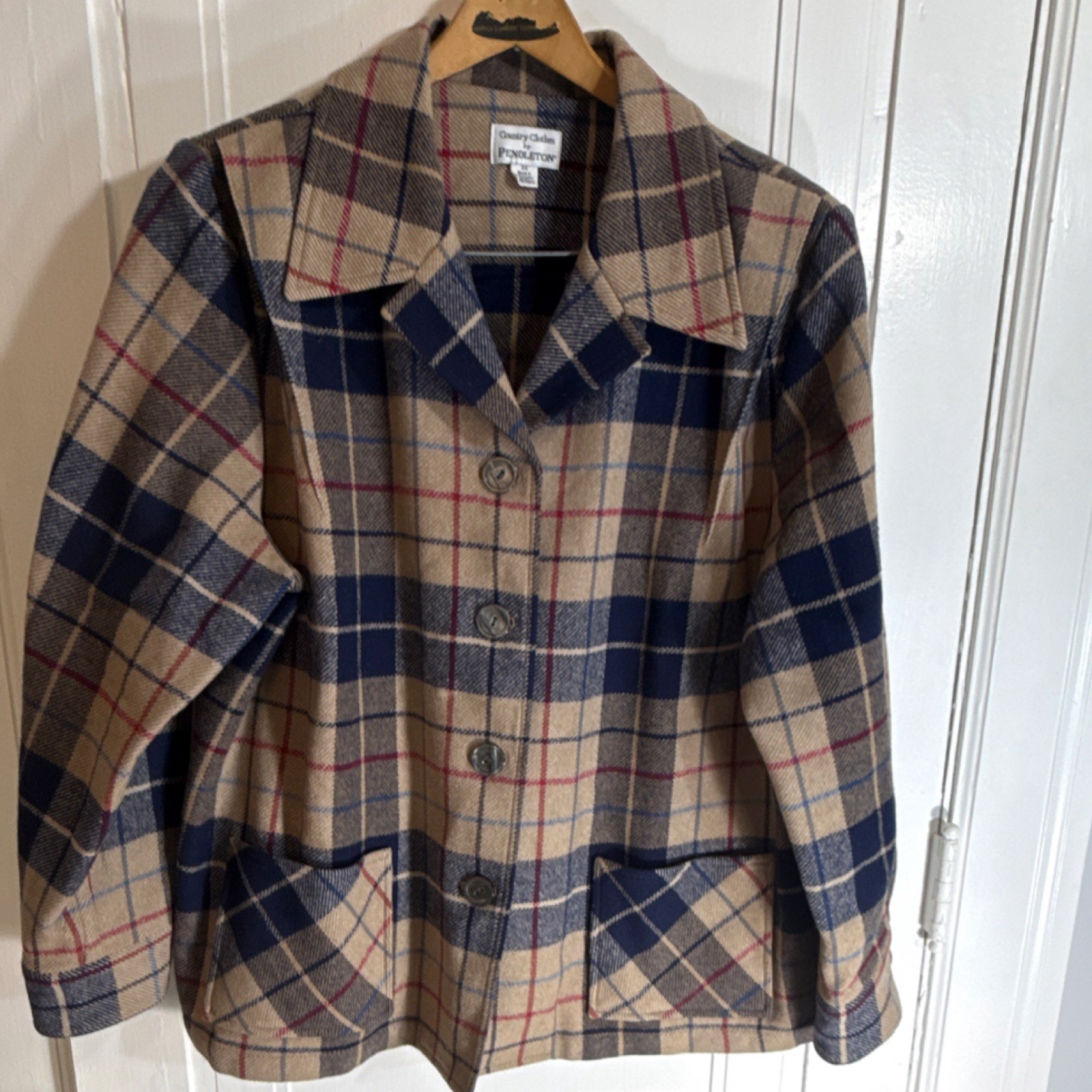 Vintage Pendleton Plaid Button Heavyweight Long S… - image 14