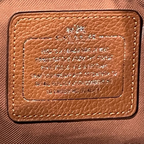 Coach Bag Sophia Small Tote Pebbled Leather Brown Double Strap Zip Close - Picture 13 of 24