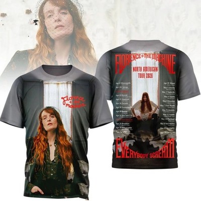 Florence and the Machine North American Tour 2026 3D T-Shirt S-5XL  PA782