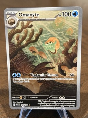 Omanyte Holo IR #180/165 Pokemon Scarlet and Violet 151 | eBay