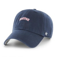 '47 Brand Cap Mlb Boston Red Sox Base Runner Script Clean Up Basecap Stickerei