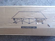 Kids Folding Portable Toddler Cot Bed - Pink dS