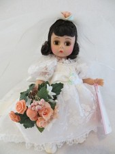 Madame Alexander Doll 8  Brunette BRIDE 337 Americana w/ Veil  Arm Tag, No Box