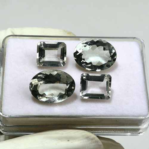 Como Nuevo ~ Lote de 4 Piezas Gemas Corte Facetado Amatista Verde Natural VVS 11mm-16mm - Imagen 8 de 11