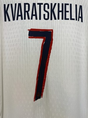 Kvaratskhelia #7 Mens LARGE Nike Paris Saint-Germain Authentic